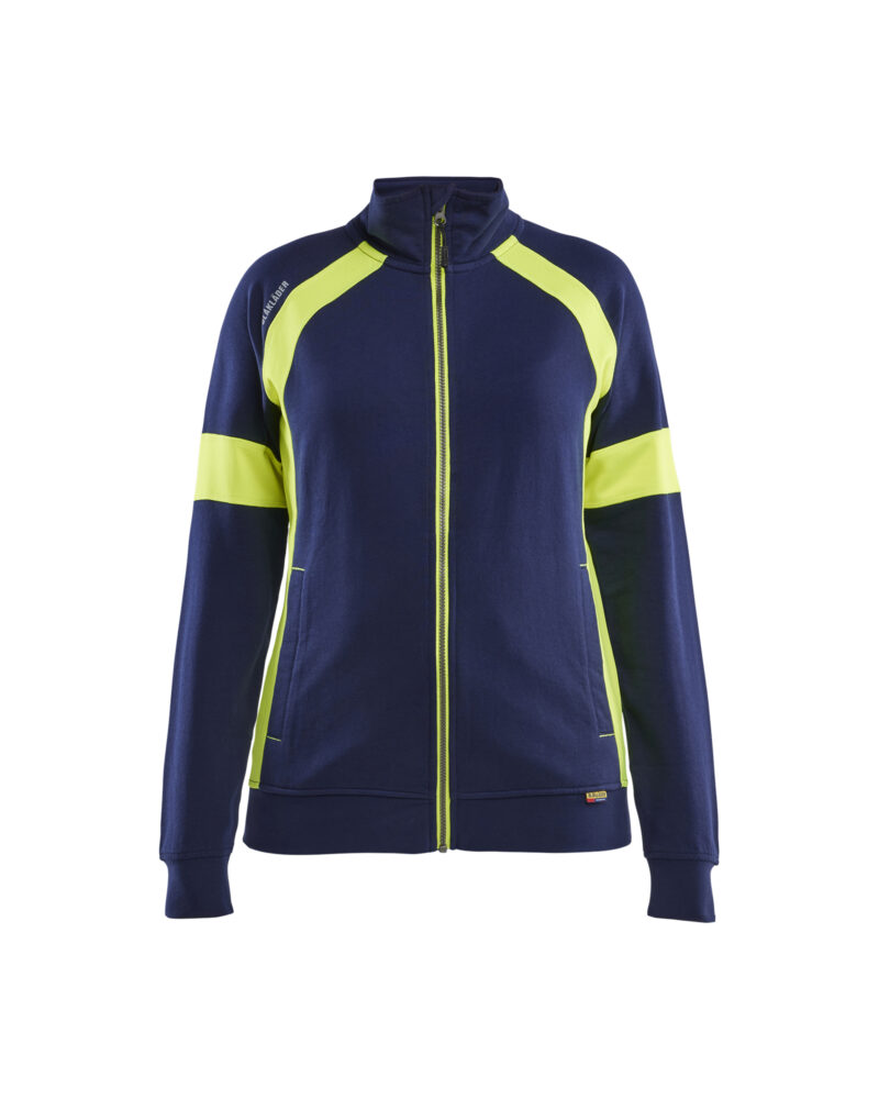Damen Sweatshirt mit High Vis Full Zip
