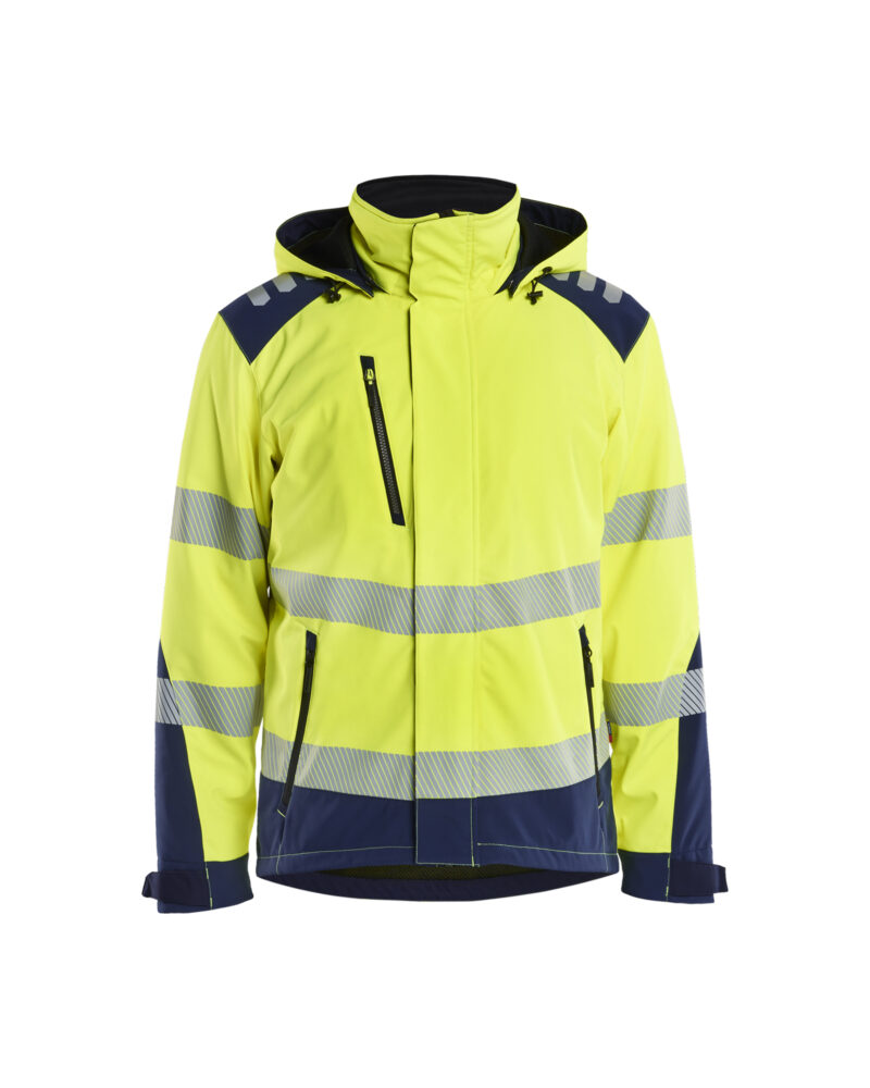 Leichte gefütterte Softshell Winterjacke High Vis