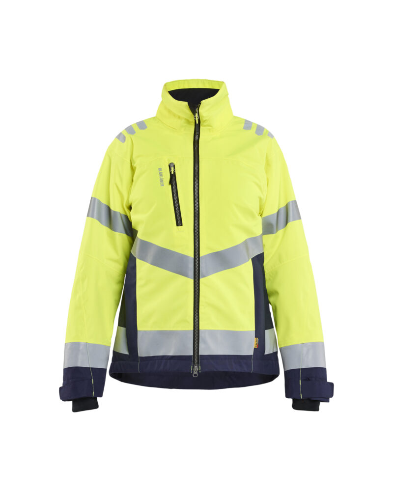 Leichte gefütterte Damen Winterjacke High Vis