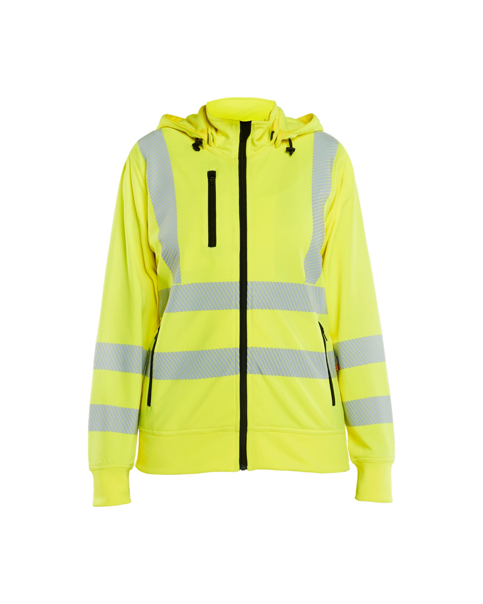 Damen High Vis Sweatjacke mit abnehmbarer Kapuze